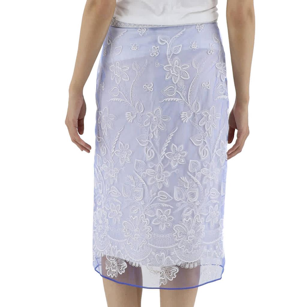Ladies Floral-embroidered Tulle Skirt商品第3张图片规格展示