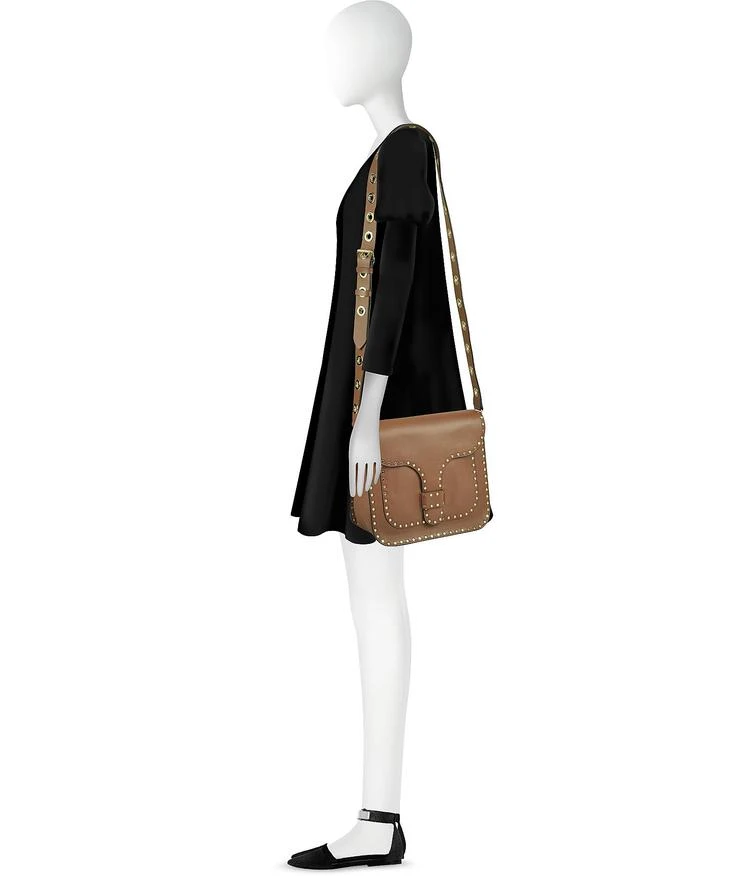 商品Rebecca Minkoff|Rebecca Minkoff 杏仁色铆钉Midnighter大号斜挎包,价格¥1897,第3张图片详细描述