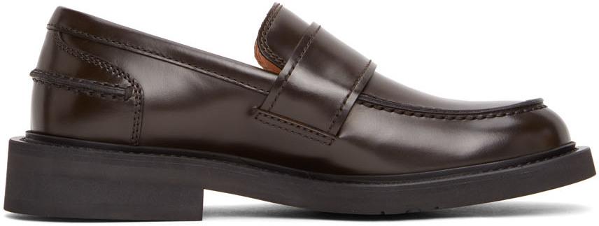 Brown Rubber Sole Loafers商品第1张图片规格展示