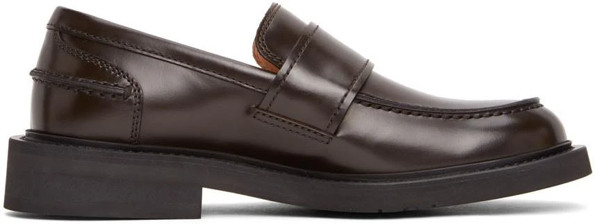 商品Bottega Veneta|Brown Rubber Sole Loafers,价格¥6408,第1张图片