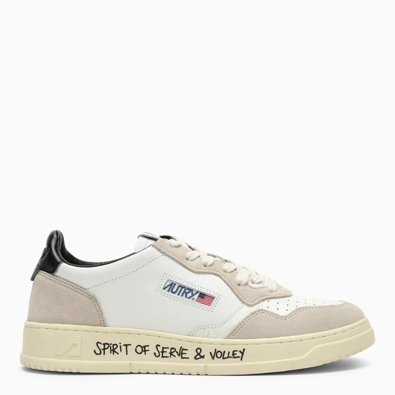 商品Autry|Medalist trainer in white/black leather and suede,价格¥1427,第1张图片