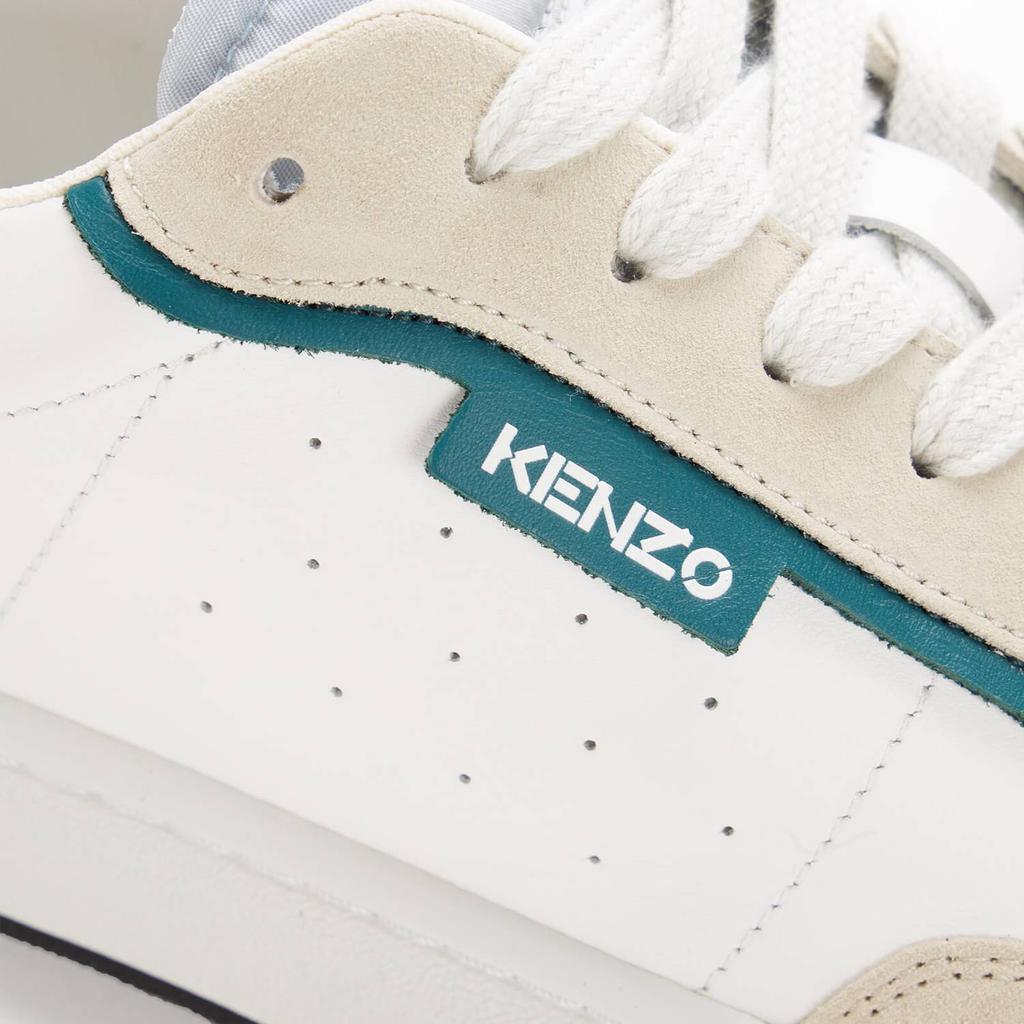 商品Kenzo|KENZO Men's Kourt 80 Leather Cupsole Trainers - White,价格¥1124,第6张图片详细描述