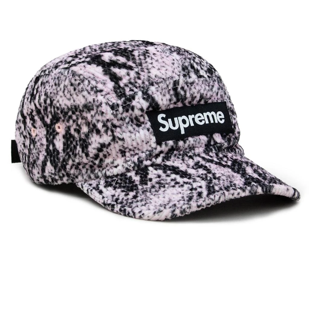 商品Supreme|Supreme Snakeskin Corduroy Pink Camp Cap,价格¥518,第1张图片