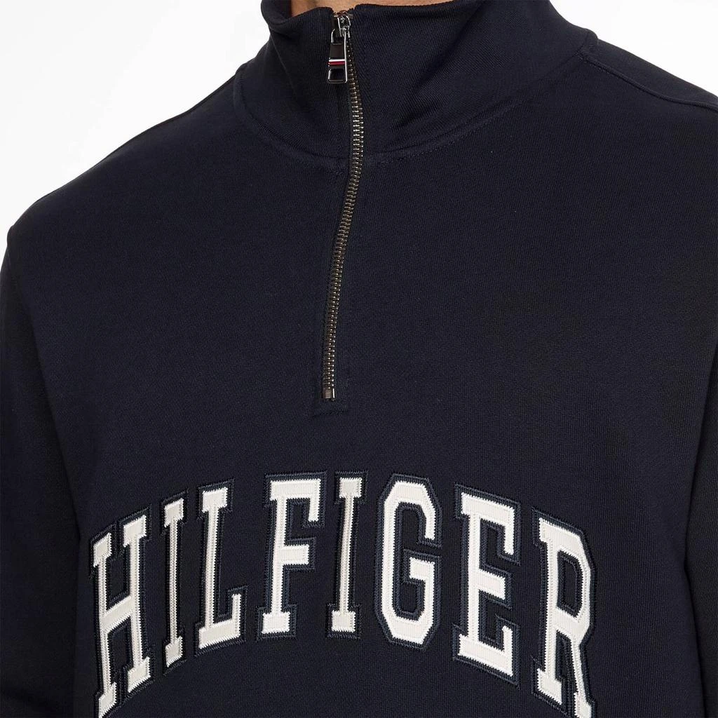 商品Tommy Hilfiger|Tommy Hilfiger Arch Logo Organic Cotton-Blend Half-Zip Sweatshirt,价格¥741,第3张图片详细描述