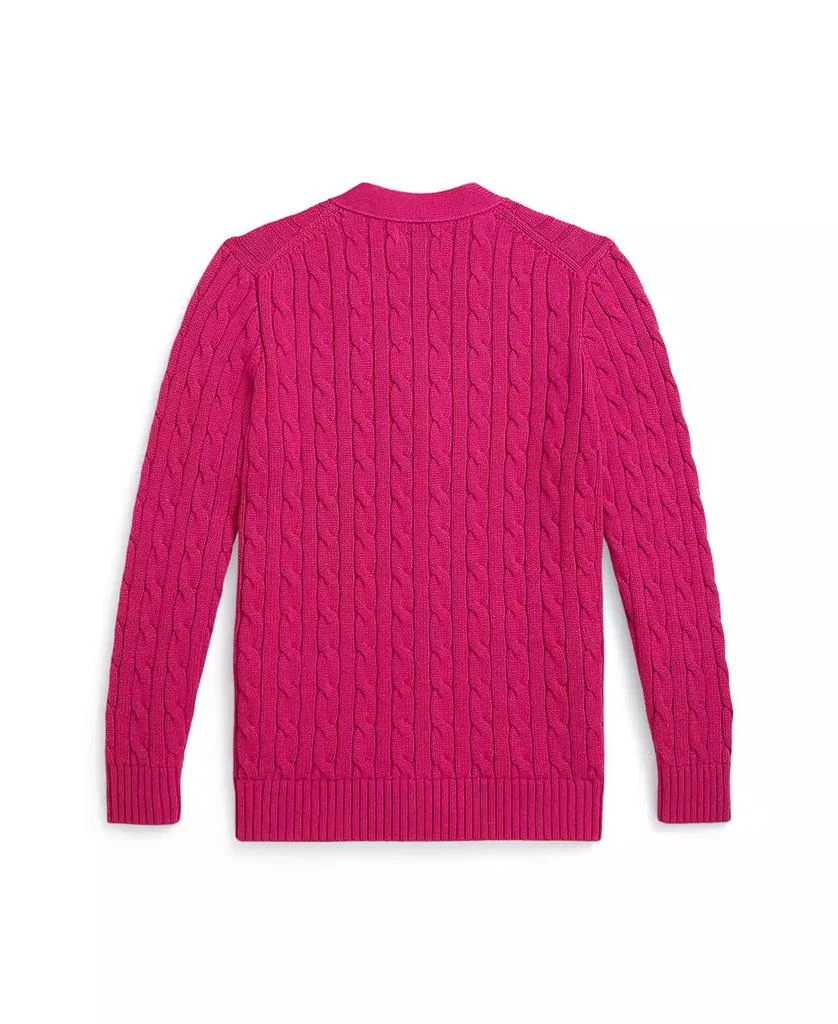 商品Ralph Lauren|Girls 7-16 Cable V-Neck Cardigan,价格¥386,第2张图片详细描述