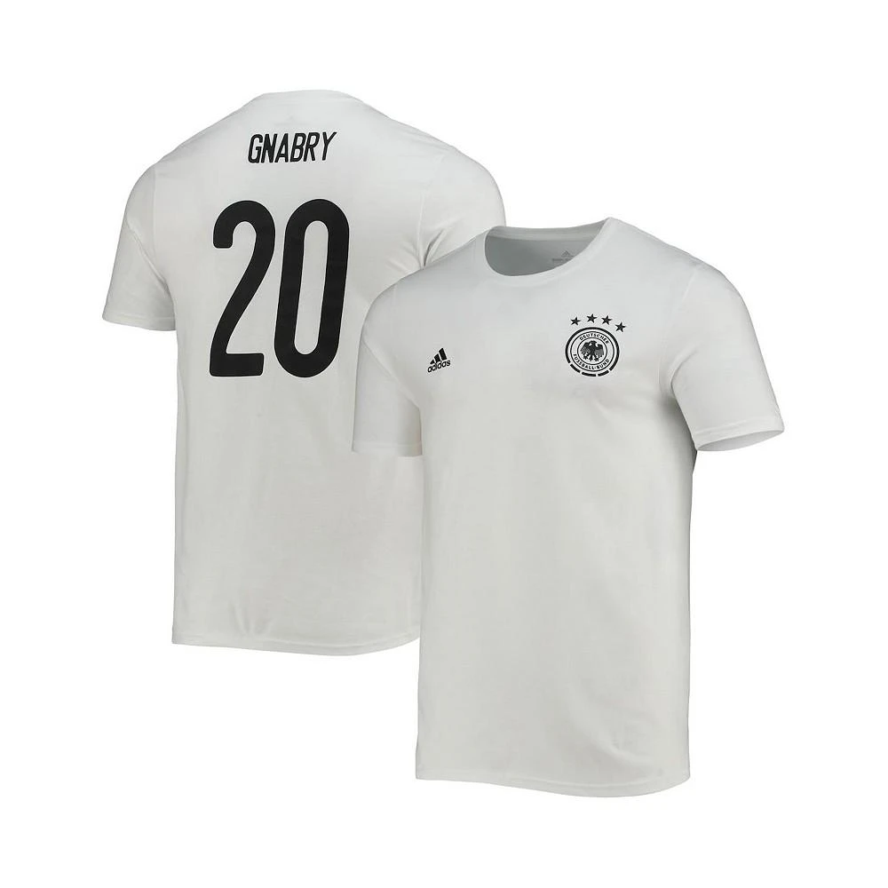 商品Adidas|Men's Serge Gnabry White Germany National Team Amplifier Name and Number T-shirt,价格¥181,第1张图片