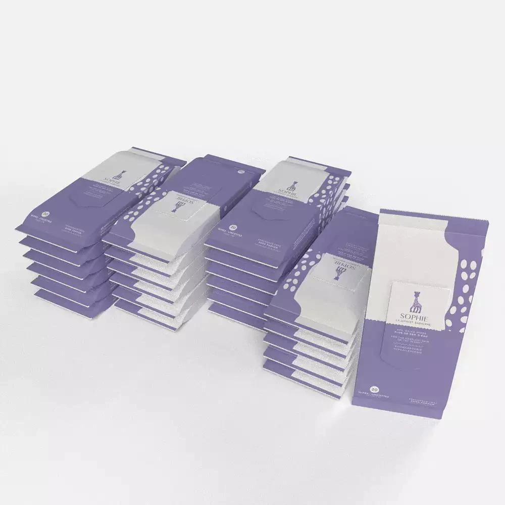 商品Sophie la Girafe Babycare|Baby Water Wipes, 20 count-Case pack 24,价格¥224,第1张图片