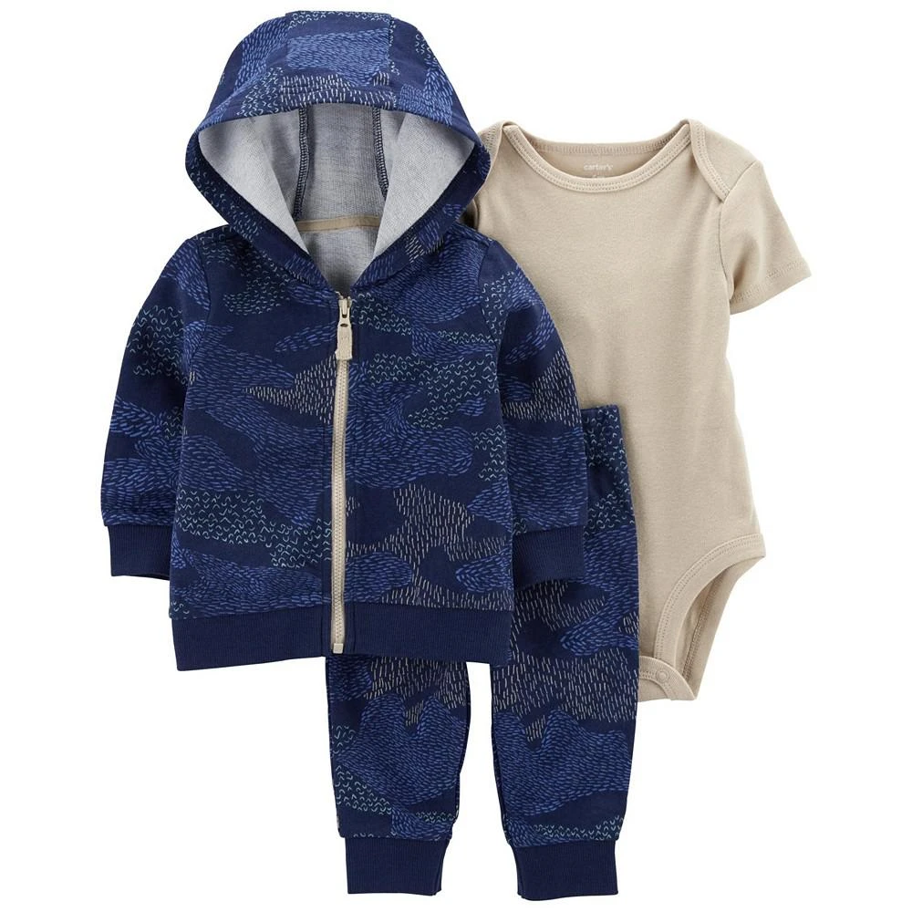 商品Carter's|Baby Boys Little Jacket, Bodysuit and Pants, 3 Piece Set,价格¥77,第1张图片