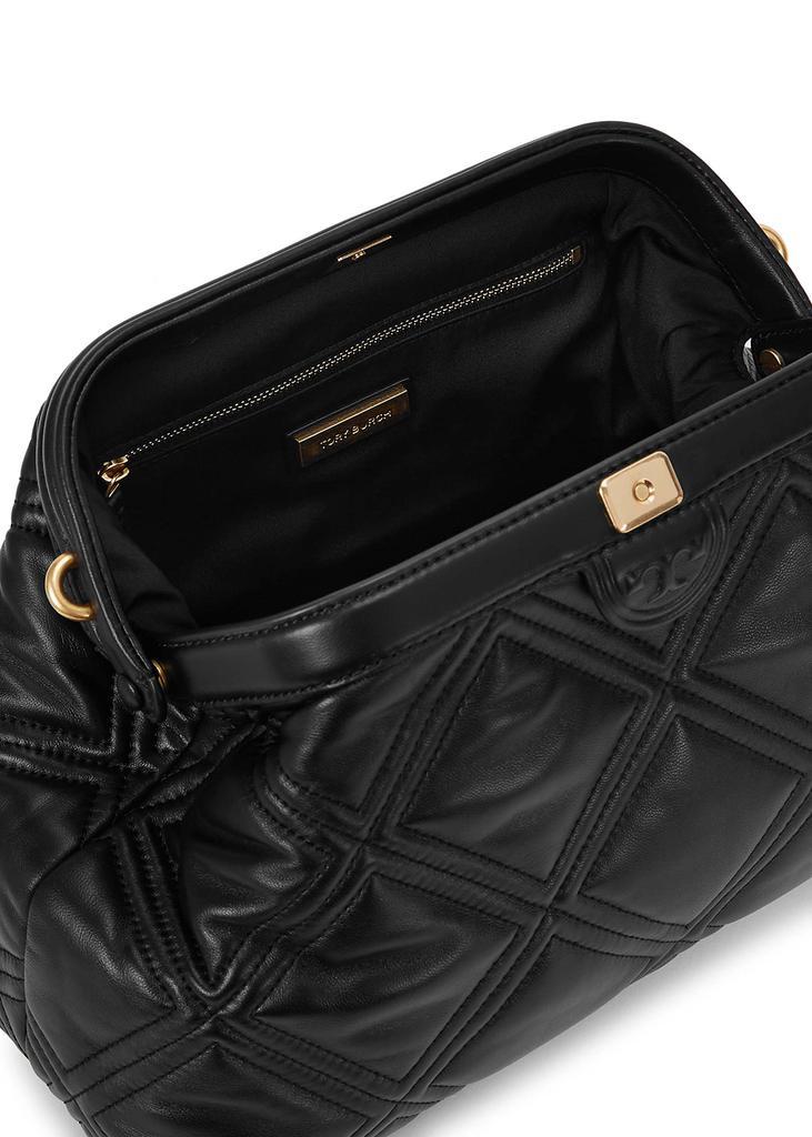 商品Tory Burch|Fleming black quilted leather shoulder bag,价格¥4596,第6张图片详细描述