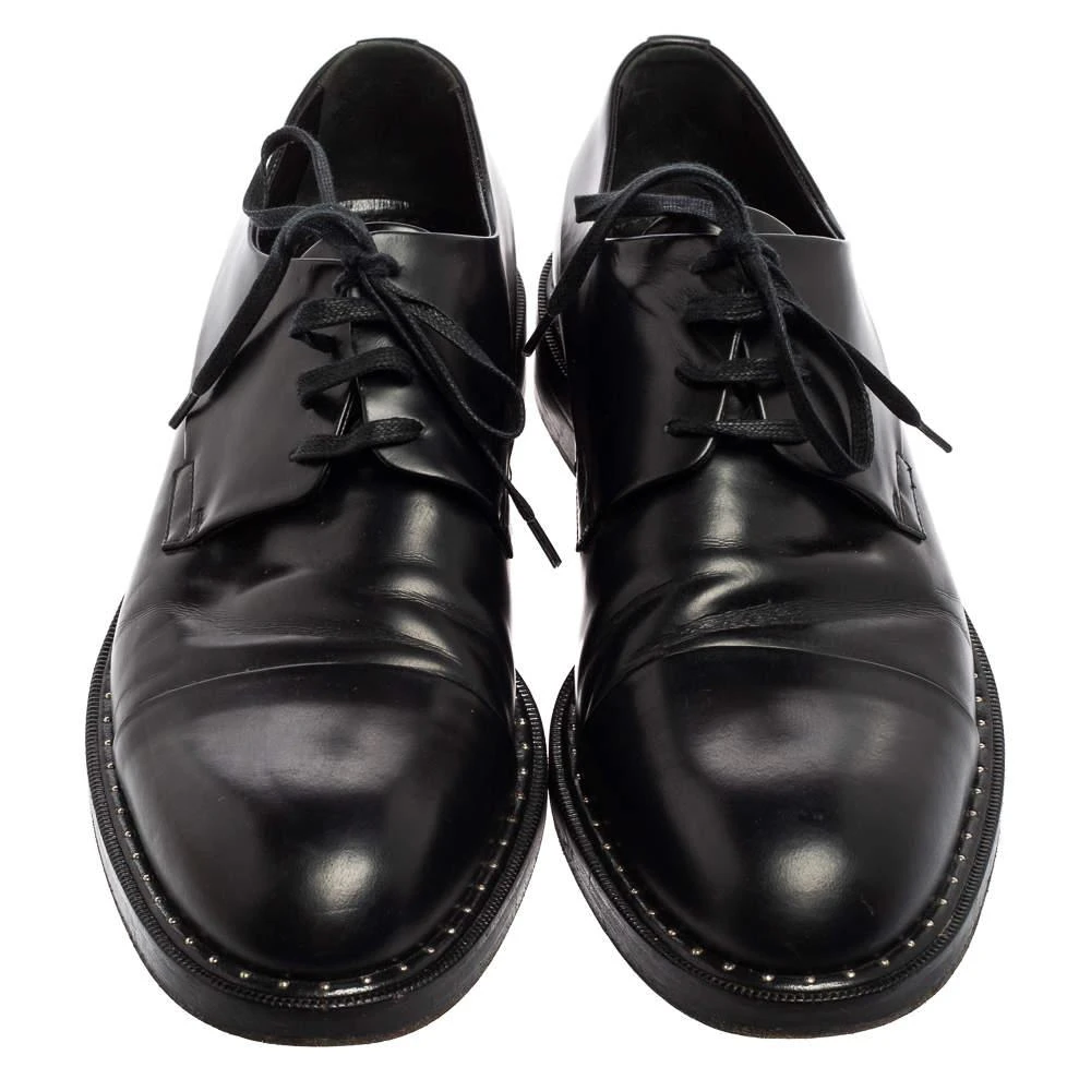 商品[二手商品] Louis Vuitton|Louis Vuitton Black Leather Lace Up Derby Size 42,价格¥2991,第3张图片详细描述