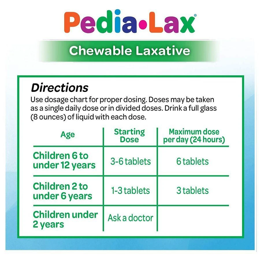 商品Fleet Children's|Pedia-Lax Saline Laxative Chewable Tablets Watermelon,价格¥75,第4张图片详细描述
