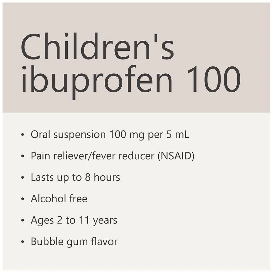 Children's Ibuprofen 100 Oral Suspension Bubble Gum 商品