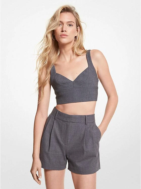 商品Michael Kors|Wool Flannel Blend Bra Top,价格¥219,第1张图片