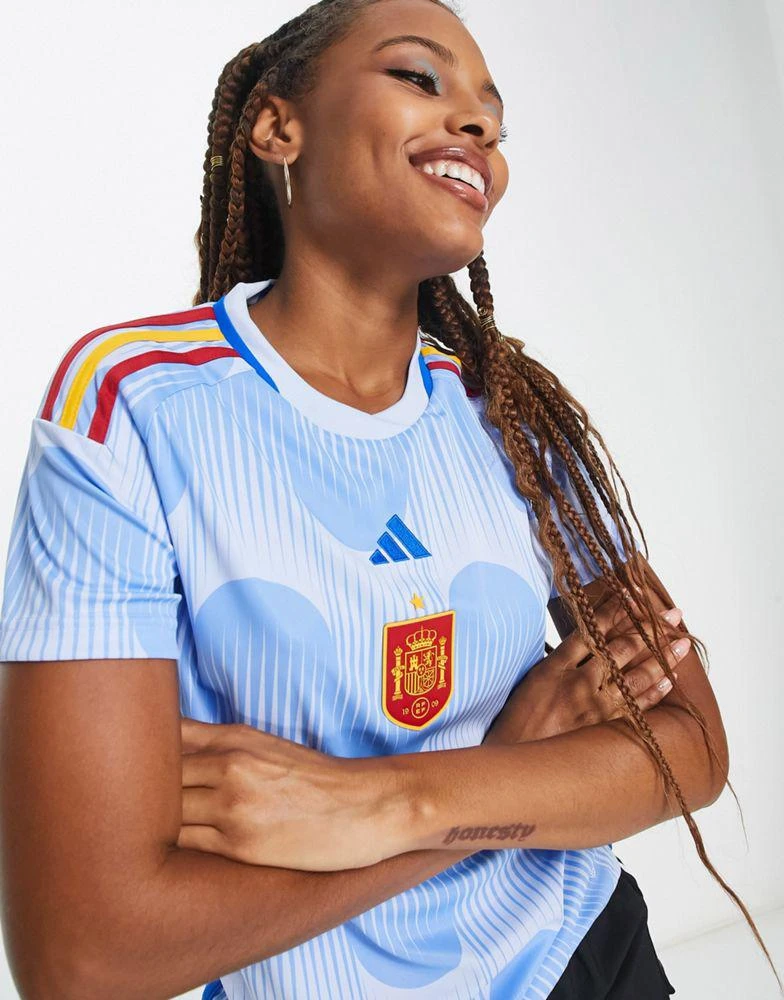 商品Adidas|adidas Football Spain World Cup 2022 away shirt in blue,价格¥316,第4张图片详细描述