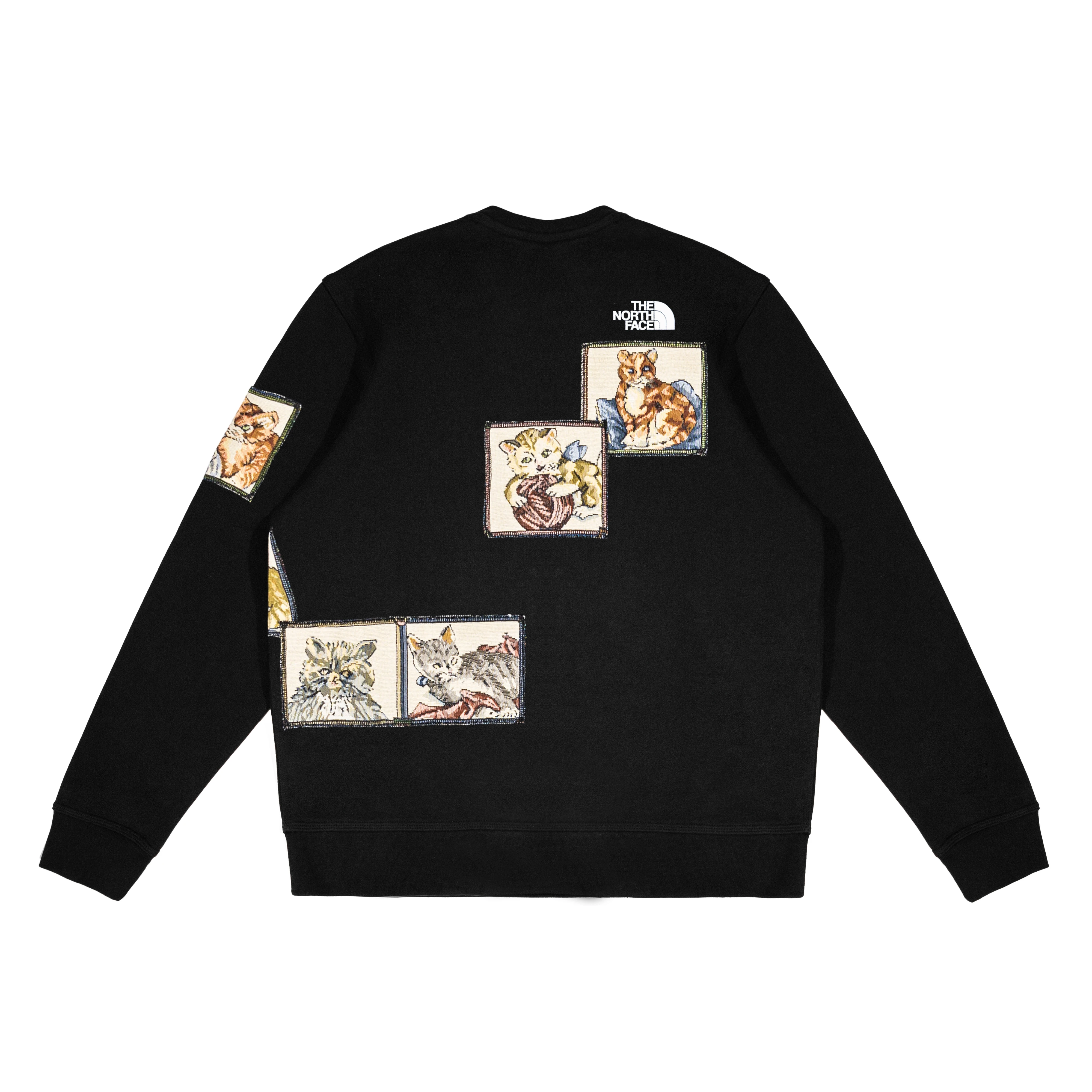 商品[国内直发] The North Face|【定制服装】北面 Fantasy 不可思议小猫乐园拼接图案百搭休闲宽松卫衣 男女同款 黑色,价格¥1704,第3张图片详细描述