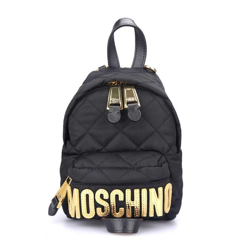 商品Moschino|香港直邮Moschino莫斯奇诺女士双肩包黑色背包2B760982012555,价格¥5116,第1张图片