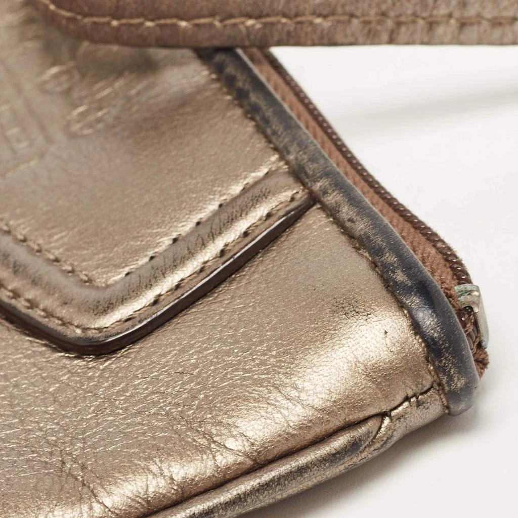 Coach Metallic Leather Zip Wristlet Clutch 商品