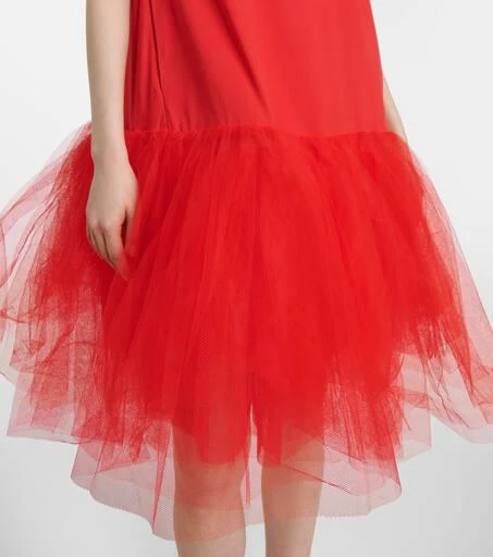 商品Simone Rocha|Tulle-trimmed cotton jersey minidress,价格¥5241,第5张图片详细描述