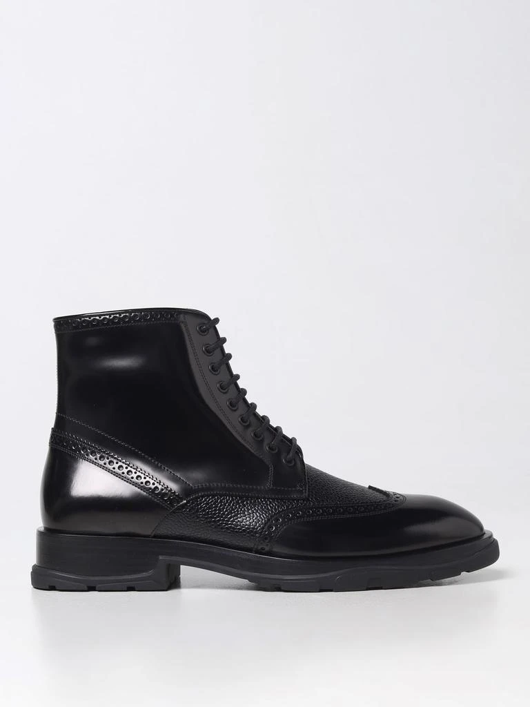 商品Alexander McQueen|Alexander McQueen ankle boots in brushed leather,价格¥6535,第1张图片