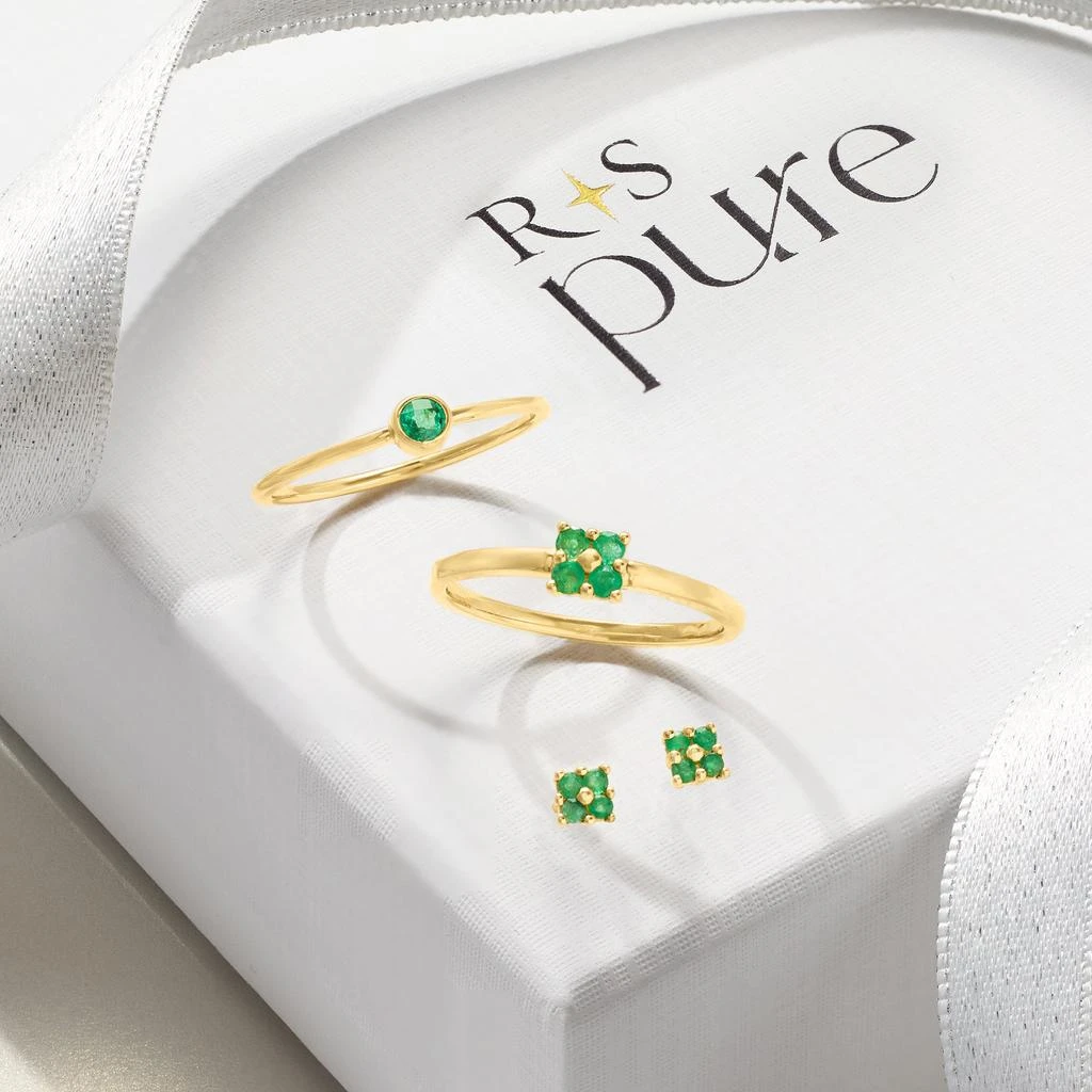 商品Ross-Simons|Ross-Simons Emerald Ring in 14kt Yellow Gold,价格¥1803,第5张图片详细描述