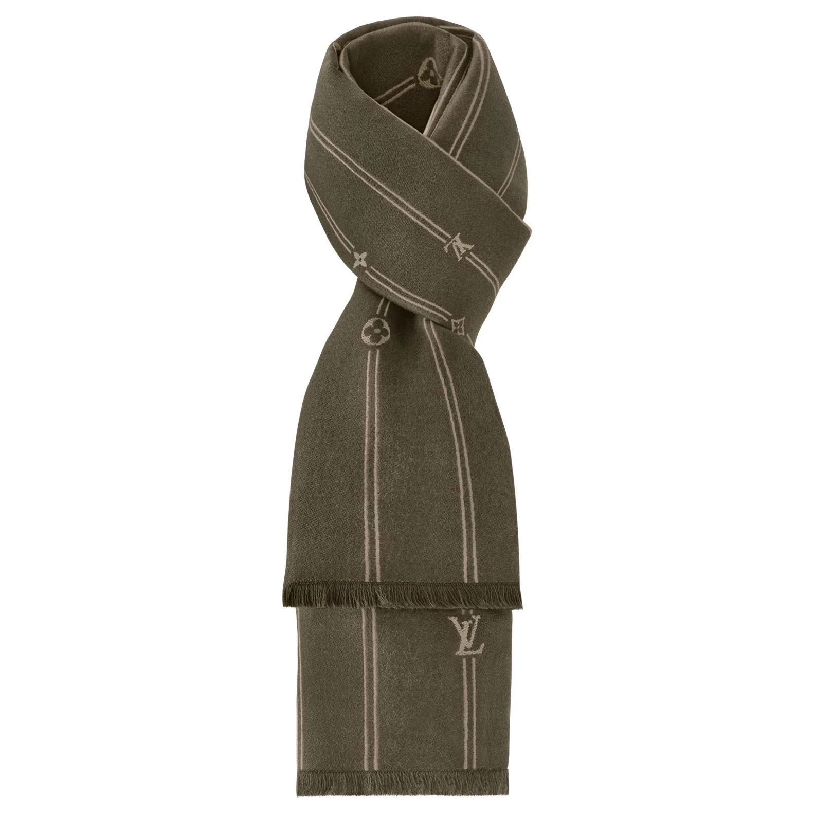 商品[国内直发] Louis Vuitton|品牌标识 绵羊毛 绒线围巾 男款 绿色,价格¥4000,第8张图片详细描述