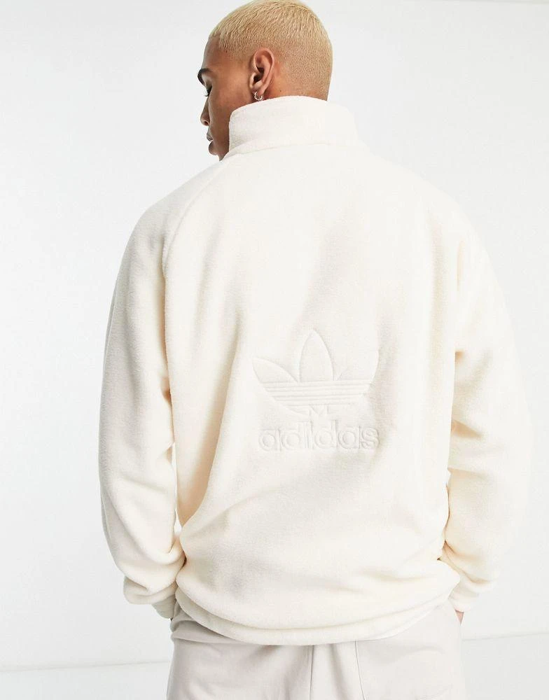 商品Adidas|adidas Originals adicolor 1/4 zip fleece in wonder white,价格¥508,第2张图片详细描述