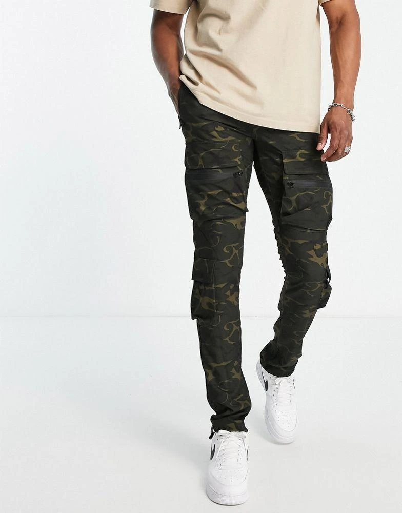 商品American Stitch|American Stitch stretch nylon multi pocket cargo trousers,价格¥370,第4张图片详细描述