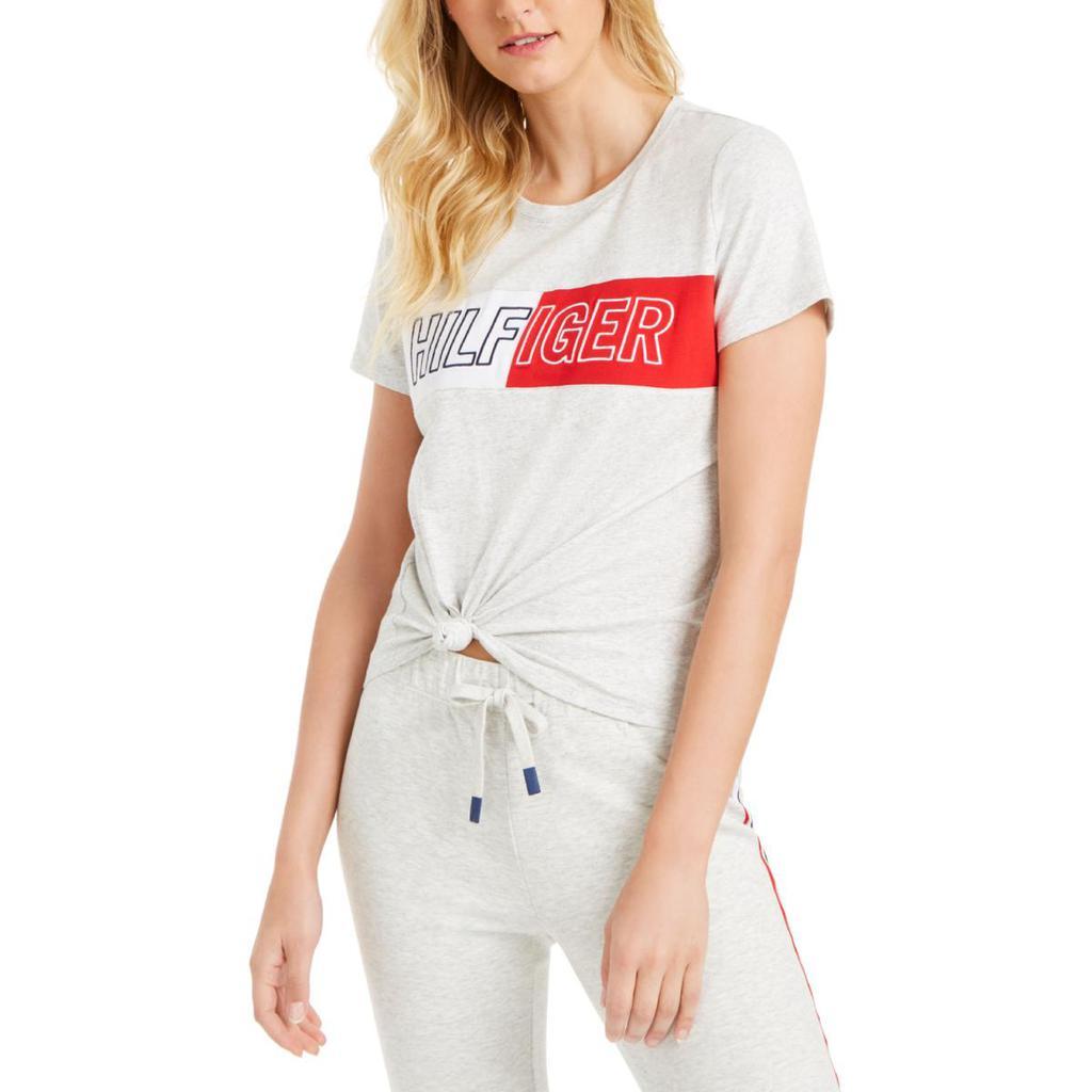 商品Tommy Hilfiger|Tommy Hilfiger Sport Womens Knot Front Logo Graphic T-Shirt,价格¥170,第5张图片详细描述