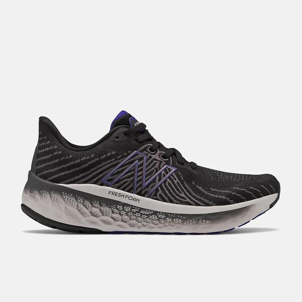 商品New Balance|Men's Fresh Foam X Vongo V5 Running Shoes - 2E/wide Width In Black W/ Deep Violet,价格¥973,第1张图片