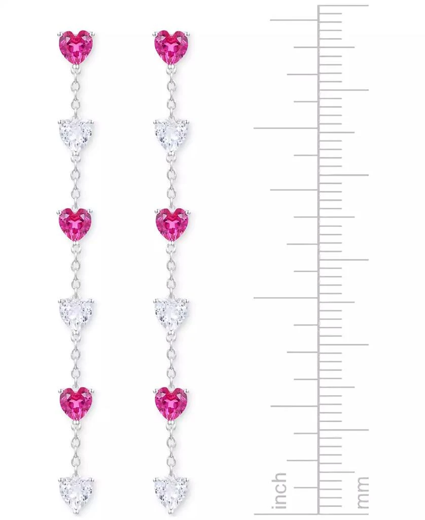Lab Created Ruby (5-1/2 ct. t.w.) & White Sapphire (5-1/2 ct. t.w.) Heart Necklace, Bracelet & Earrings in Sterling Silver 商品