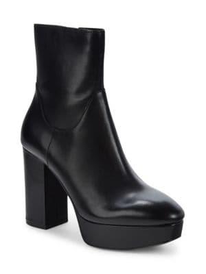 ​Amazon Block Heel Leather Ankle Boots商品第2张图片规格展示