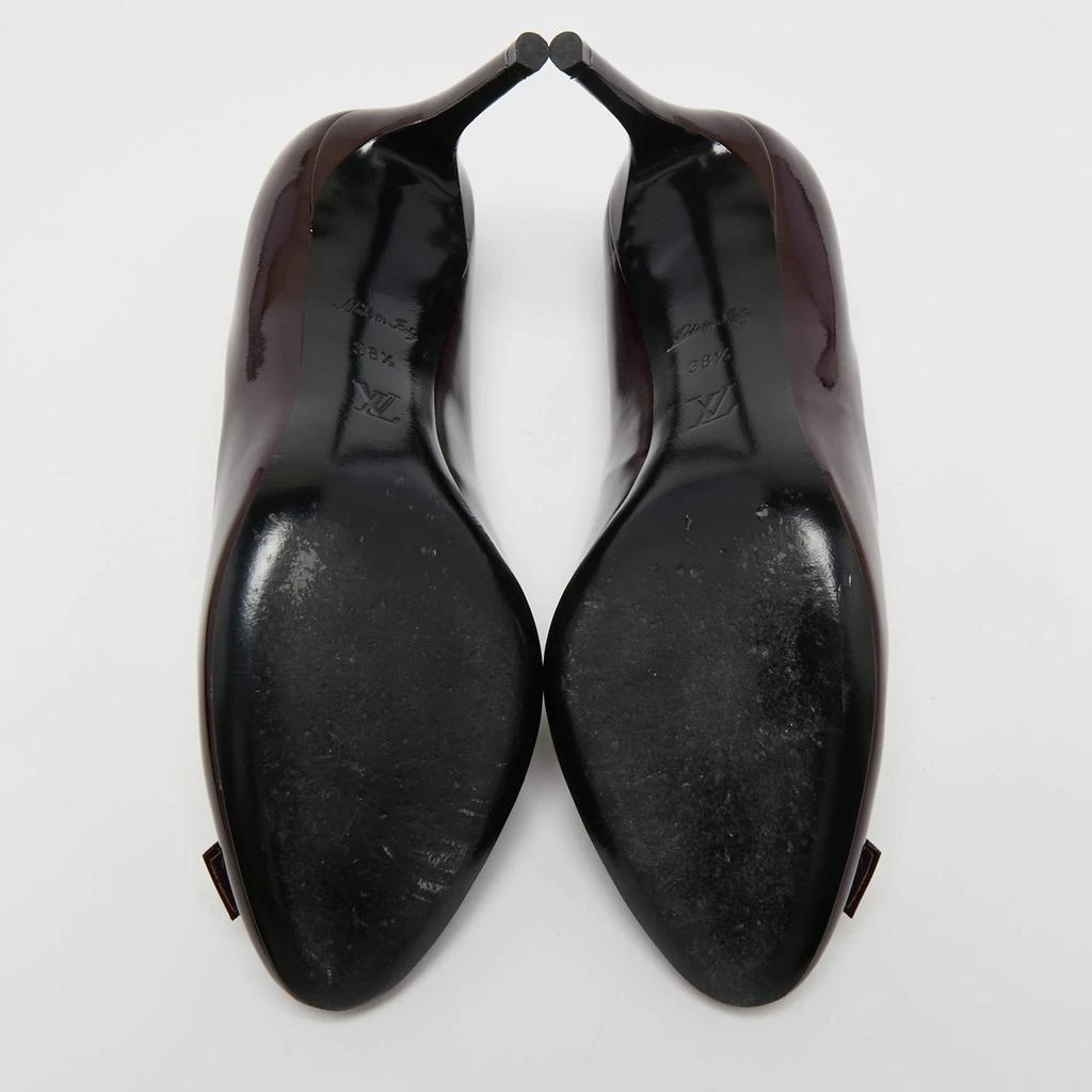 Louis Vuitton Burgundy Patent Leather Fiance Bow Pumps Size 38.5 商品