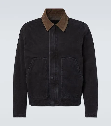 商品Yves Saint Laurent|Corduroy-trimmed cotton canvas jacket,价格¥16104,第1张图片