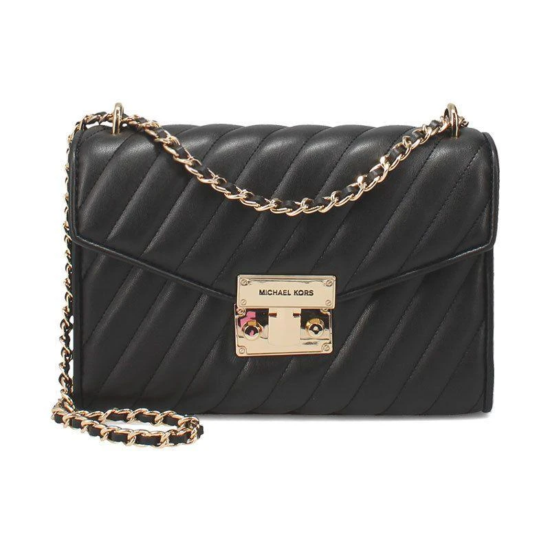 商品Michael Kors|香港直邮Michael Kors 奥莱款 ROSE中号女士人造皮革单肩斜挎包35T0GXOL2U BLACK,价格¥2344,第1张图片详细描述
