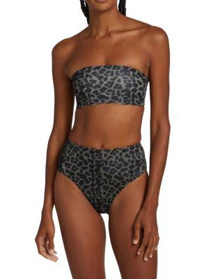 商品Good American|Better Band Reversible Leopard Bandeau Bikini Top,价格¥40,第4张图片详细描述