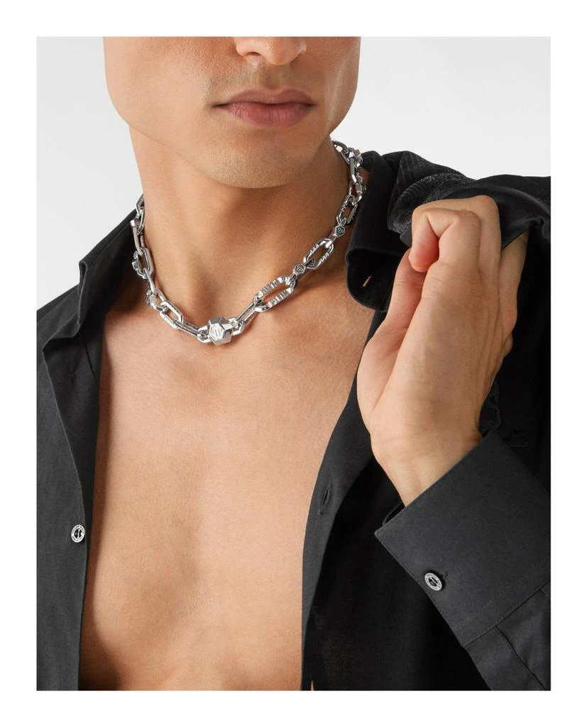 商品Philipp Plein|Plein Edge Cable Chain Neckalce,价格¥1853,第4张图片详细描述