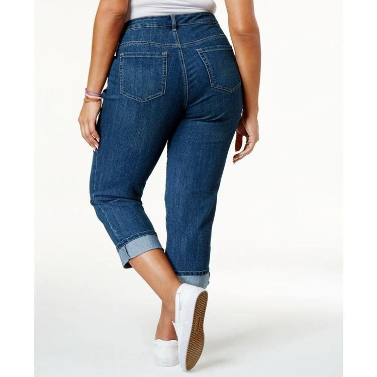 Plus Size Tummy-Control Capri Jeans, Created for Macy's 商品