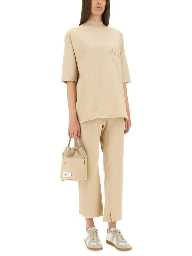 商品MAISON MARGIELA|Oversized Cotton T-Shirt With Subtle Logo,价格¥3514,第2张图片详细描述