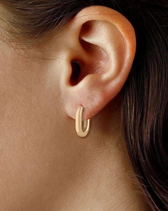 商品Moon & Meadow|14K Yellow Gold U Small Hoop Earrings,价格¥2647,第2张图片详细描述