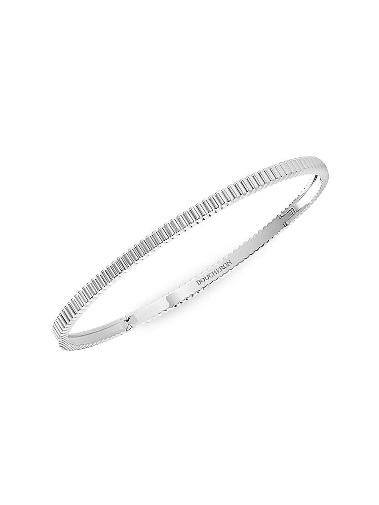 商品Boucheron|Quatre Grosgrain 18K White Gold Bangle Bracelet,价格¥42143,第1张图片