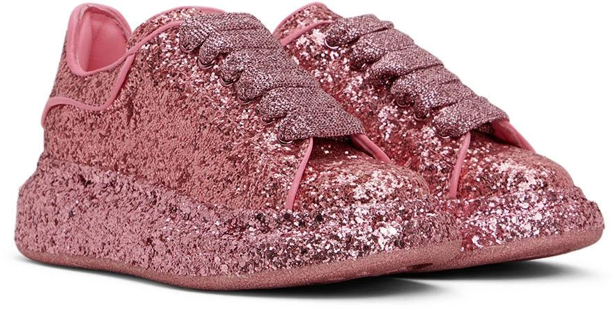 商品Alexander McQueen|Kids Pink All Over Glitter Sneakers,价格¥2169,第4张图片详细描述