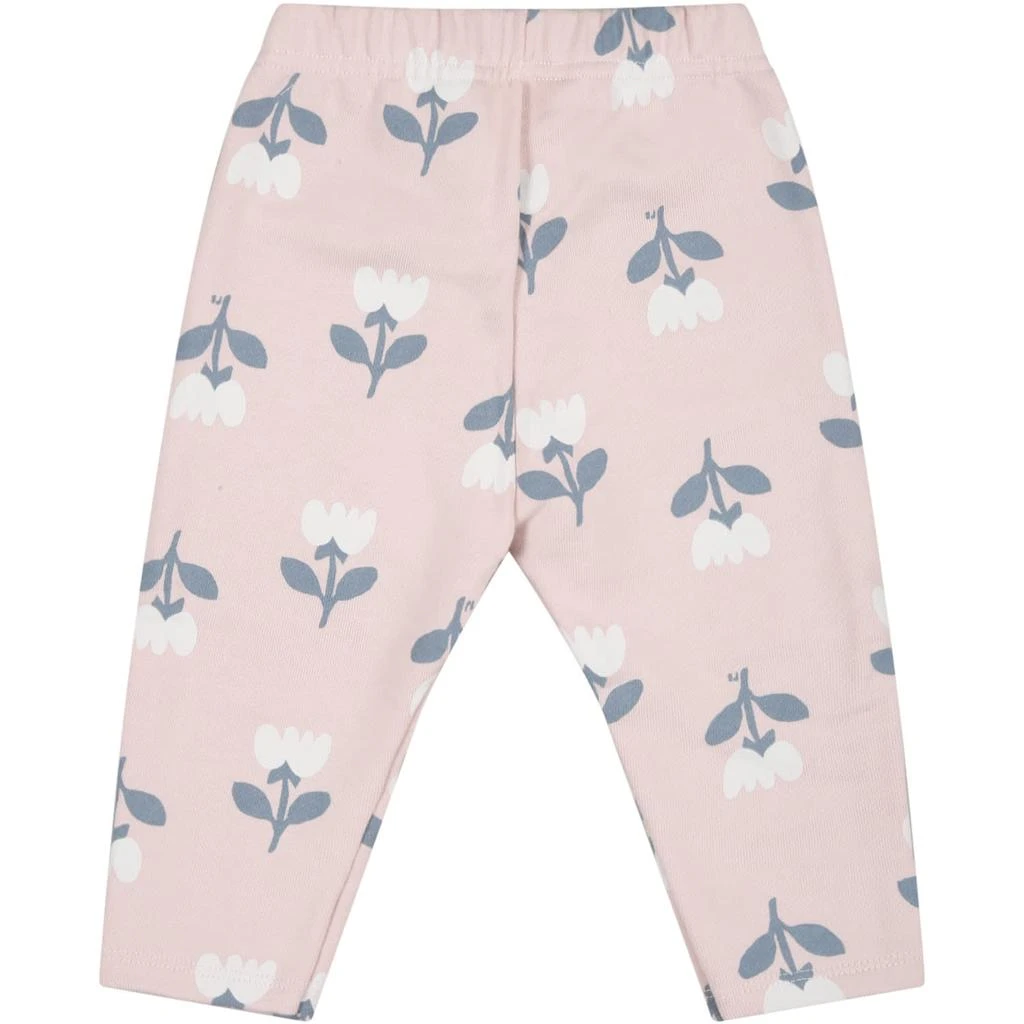 商品PETIT BATEAU|Petit Bateau Pink Sweatpants For Baby Girl With Flowers,价格¥515,第2张图片详细描述