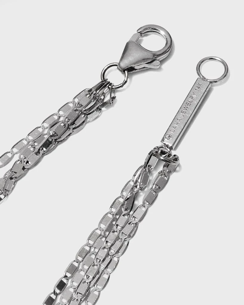 商品LANA|14k White Gold Petite Malibu Multilayer Necklace,价格¥13578,第4张图片详细描述
