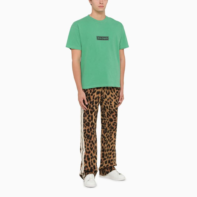 商品Palm Angels|Green cotton crew neck t-shirt with logo,价格¥1516,第4张图片详细描述