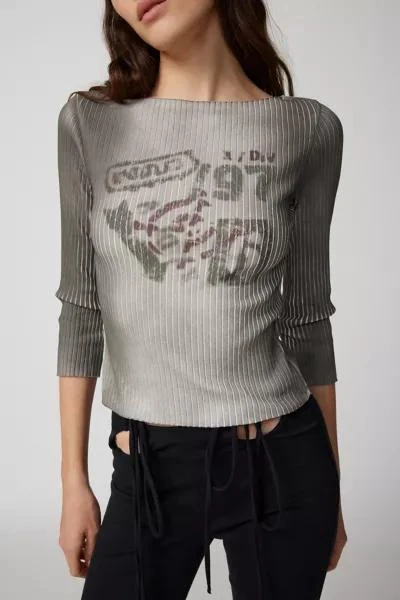 商品Urban Outfitters|197 Ribbed Long Sleeve Graphic Tee,价格¥231,第3张图片详细描述