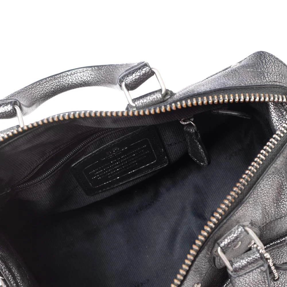 Coach Metallic Grey Leather Rhyder Satchel 商品
