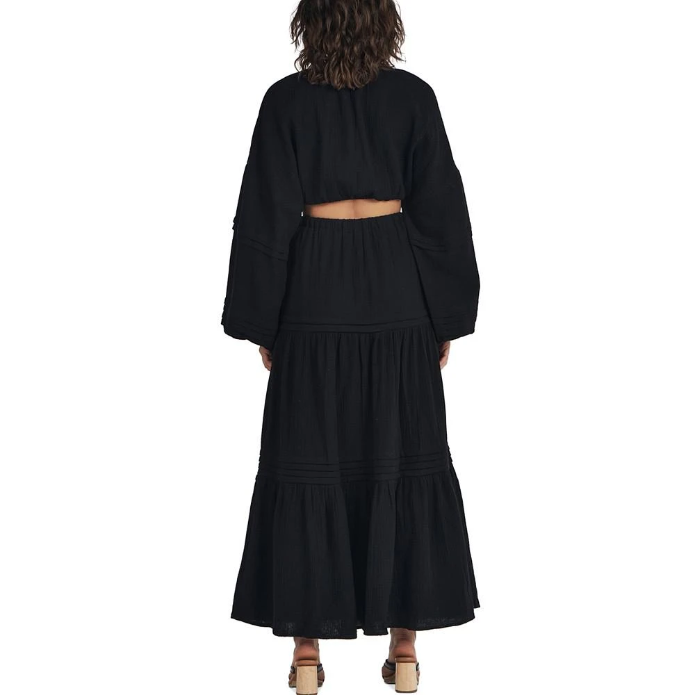 商品Charlie Holiday|Monica Tiered Cotton Maxi Skirt,价格¥154,第2张图片详细描述