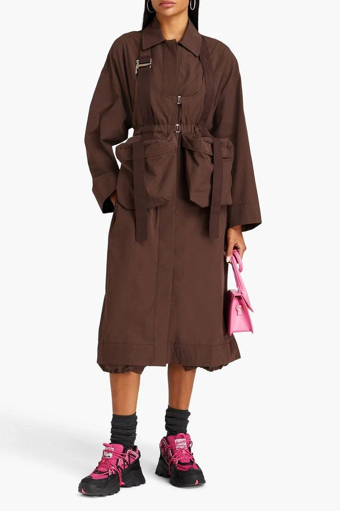 商品Jacquemus|Grosgrain-trimmed cotton-poplin trench coat,价格¥4683,第2张图片详细描述