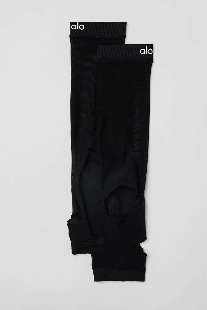 商品Alo|Women's Get Meshy Grip Sock - Black,价格¥256,第3张图片详细描述