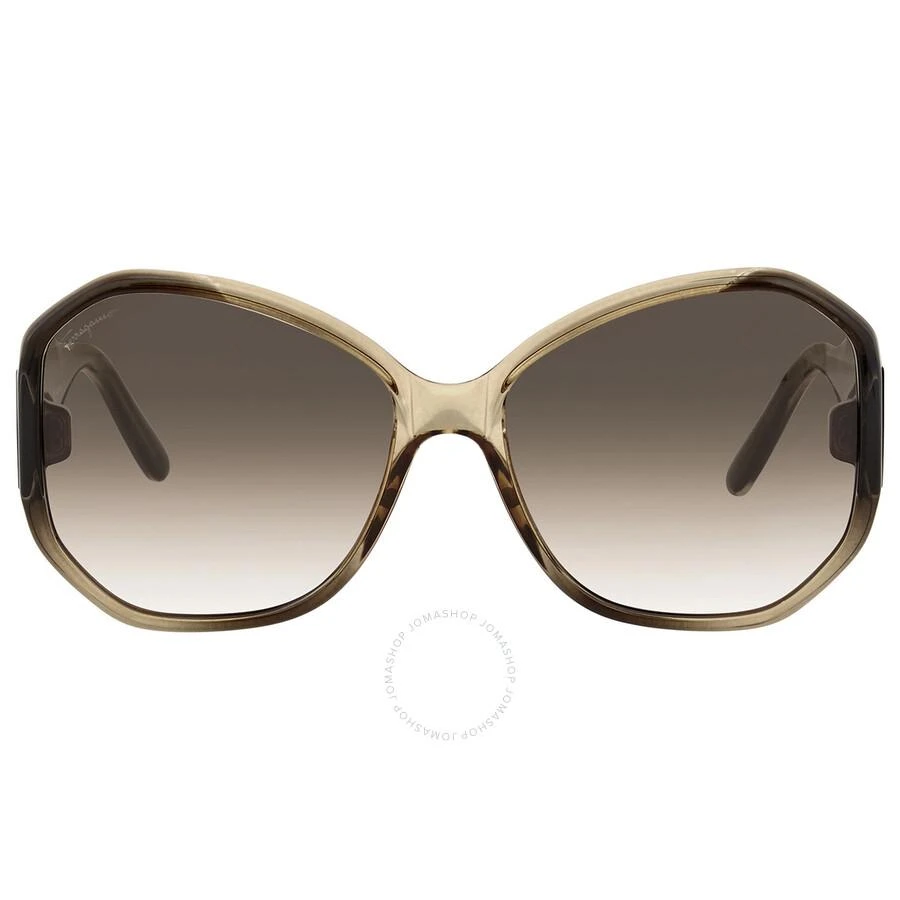 商品Salvatore Ferragamo|Brown Butterfly Ladies Sunglasses SF942S 326 61,价格¥393,第1张图片